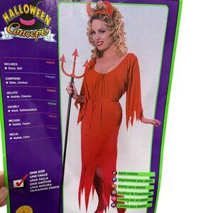 Devil Lady Costume One Size Adult Halloween Outfit